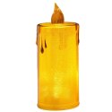 ŚWIECA DEKORACYJNA 8 CM AMBER CIEPŁY BIAŁY 1 LED