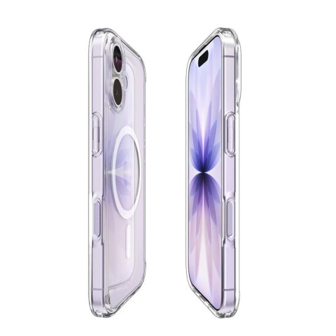 Etui Spigen Ultra Hybrid MagSafe na iPhone 17 - przezroczysto-białe