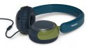 Nauszne Na głowę PHILIPS TAK2000CT/00 (1.2m /3.5 mm wtyk/Zielono-czarny)