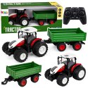 Traktor Rolniczy Z Przyczepą Wywrotką Zdalnie Sterowany Światła Dźwięk 1:24