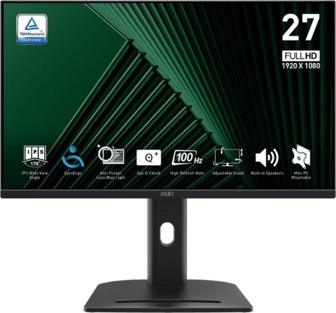 Monitor MSI PRO MP275PG (27" /IPS /100Hz /1920 x 1080 /Czarny)
