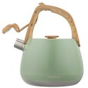 CZAJNIK STALOWY Z GWIZDKIEM 2,5L KLAUSBERG KB-9039 PISTACJOWY