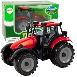 Mały Traktor Rolniczy Farmerski Otwierana Maska Czerwony 13 cm