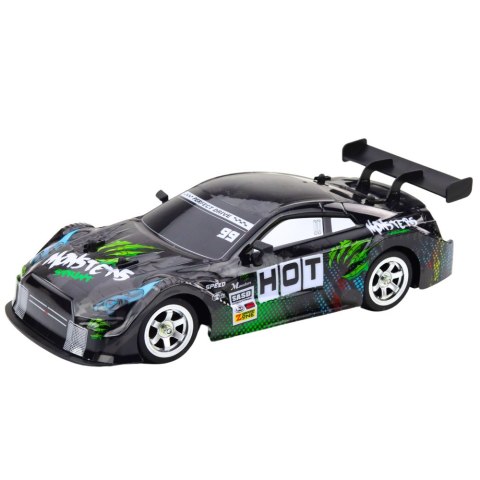 Samochód Wyścigowy Auto Do Driftu RC Czarno Zielone 30km/h 1:16