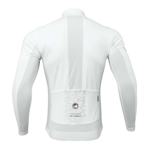 Bluza rowerowa Rockbrs TLWT001 ROAD TO SKY wiatroszczelna, ocieplana, S - biała