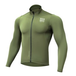 Bluza rowerowa Rockbrs TLWT001 ROAD TO SKY wiatroszczelna, ocieplana, S - zielona