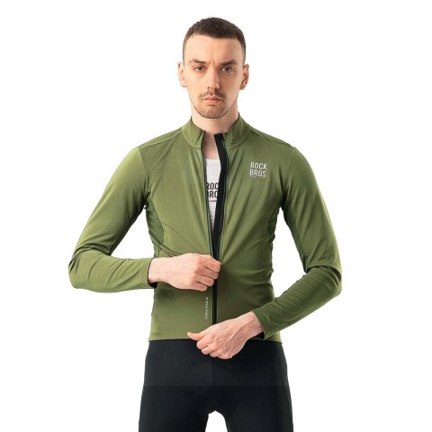 Bluza rowerowa Rockbrs TLWT001 ROAD TO SKY wiatroszczelna, ocieplana, S - zielona