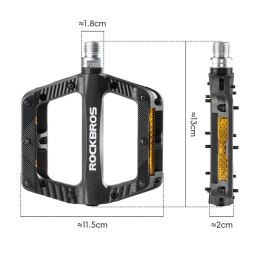 Pedały rowerowe Rockbros BP2501 oblaskowe nylonowe - czarne