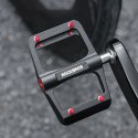 Pedały rowerowe Rockbros BP2603 platformowe z tytanową osią i łożyskami ze stopu magnezu - czarne