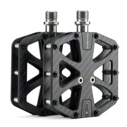 Pedały rowerowe Rockbros C525 z włokna węglowego platformowe - czarne