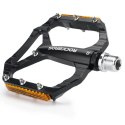 Pedały rowerowe Rockbros C700 platformowe odblaskowe aluminiowe - czarne