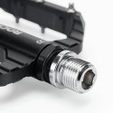 Pedały rowerowe Rockbros C700 platformowe odblaskowe aluminiowe - czarne