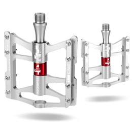 Pedały rowerowe Rockbros JT410 4.10 4 łożyska - srebrne