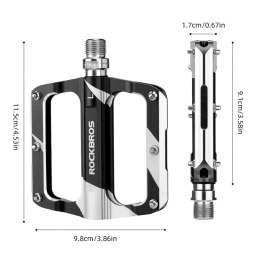 Pedały rowerowe Rockbros K306-BK MTB aluminiowe - czarne