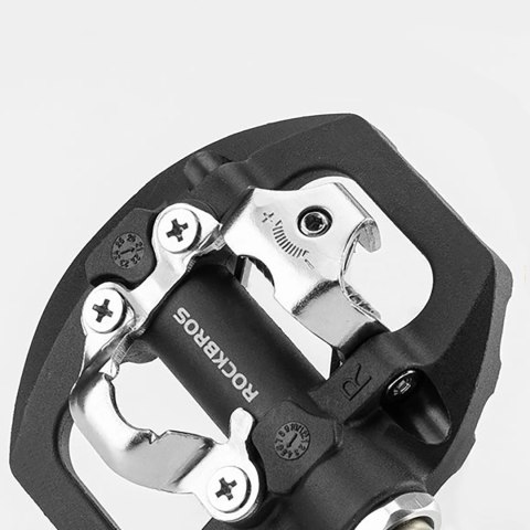 Pedały rowerowe Rockbros M108 nylonowe half-lock dwustronne - czarne