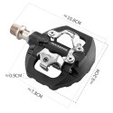 Pedały rowerowe Rockbros M108 nylonowe half-lock dwustronne - czarne