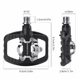 Pedały rowerowe Rockbros PD303 platformowe half-lock - czarne