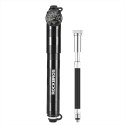 Pompka rowerowa Rockbros HQ-67A-L03 BK z manometrem - czarna
