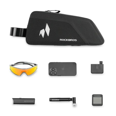 Torba na górną rurę Rockbros AS-151 RideMate wodoodporna - czarna