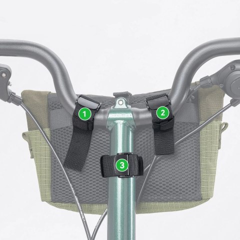 Torba przednia Rockbros W020 dwufunkcyjna, na rower/na ramię - zielona