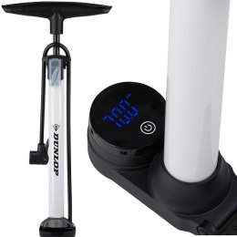 POMPKA ROWEROWA WARSZTATOWA 120PSI (8,3 Bar) WYŚWIETLACZ CYFROWY LCD SKŁADANA PODSTAWA DUNLOP