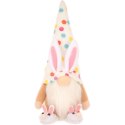 SKRZAT GNOM ZAJĄCZEK 25CM W GROSZKI BOY DEKORACJA WIOSENNA