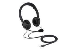 Słuchawki z mikrofonem Na głowę KENSINGTON K97457WW (2m /Złącze USB typu C wtyk/Czarny)