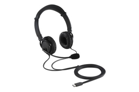 Słuchawki z mikrofonem Na głowę KENSINGTON K97457WW (2m /Złącze USB typu C wtyk/Czarny)