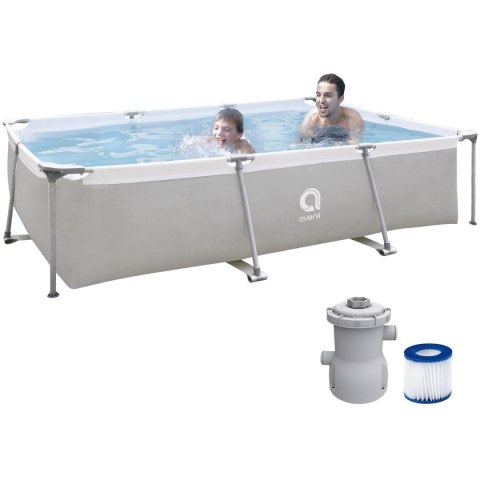 BASEN STELAŻOWY PROSTOKĄTNY Z POMPĄ FILTRUJĄCĄ SUPER STRONG 300x207x66CM 17771EU