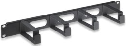 INTELLINET Organizer kabli 1U rack 19, 4x67 mm, czarny 711074