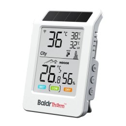 Termohigrometr BALDRTHERM HCS596WB zasilany energią słoneczną Wi-Fi