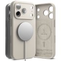Etui plecki na iPhone 17 Pro Silicone Magnetic MagSafe - beżowe