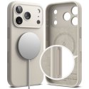 Etui plecki na iPhone 17 Pro Silicone Magnetic MagSafe - beżowe