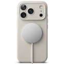 Etui plecki na iPhone 17 Pro Silicone Magnetic MagSafe - beżowe