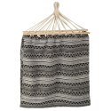 HAMAK OGRODOWY 2 OSOBOWY 200X147CM Z DRĄŻKIEM ETNO CZARNO-BIAŁY 1031262