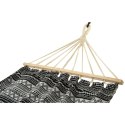 HAMAK OGRODOWY 2 OSOBOWY 200X147CM Z DRĄŻKIEM ETNO CZARNO-BIAŁY 1031262