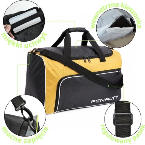 TORBA SPORTOWA PENALTY BAG MALA GYM S11 MEDIUM ŻÓŁTA