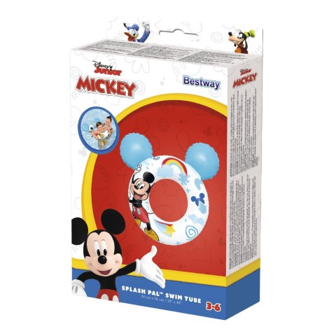 Koło Dmuchane Dla Dzieci Mickey Mouse Z Uszami Niebieskie Bestway 9102K