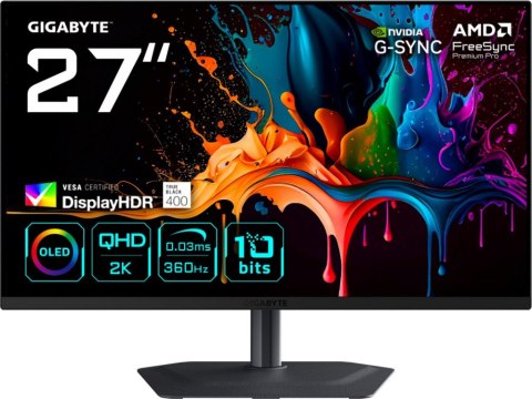 Monitor GIGABYTE MO27Q3 (27" /QD OLED /360Hz /2560 x 1440 /Czarny)