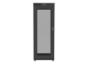 SZAFA INSTALACYJNA RACK STOJĄCA 19" 27U 800X1000 CZARNA DRZWI PERFOROWANE LCD LANBERG (FLAT PACK)