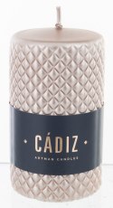 Pl Rose Gold Świeca Cadiz Mały Walec Fi7-Prom. ART-POL