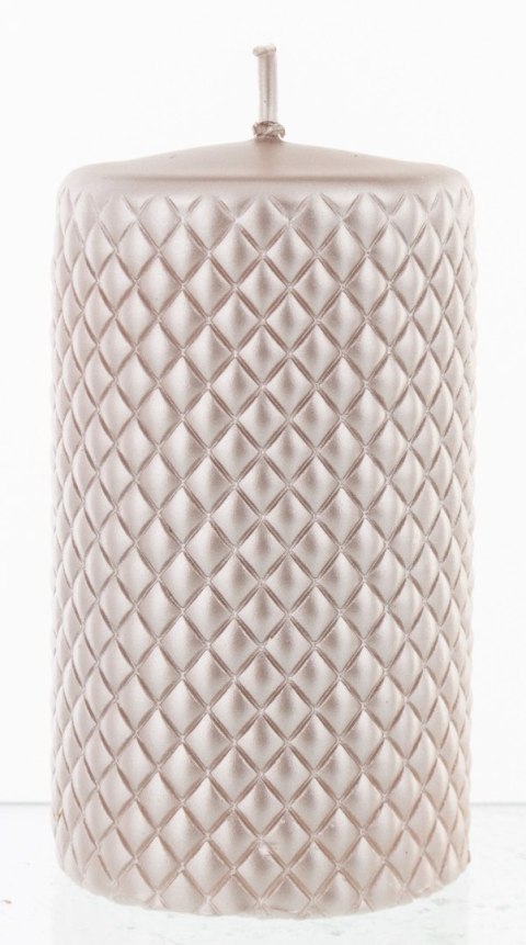 Pl Rose Gold Świeca Cadiz Mały Walec Fi7-Prom. ART-POL