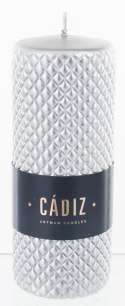 Pl Srebro Świeca Cadiz Duży Walec Fi7-Prom. ART-POL