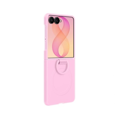 Etui Samsung Silicone Ring Magnet Cover do Samsung Galaxy Z Flip 8 z pierścieniem kompatybilne z MagSafe - różowe