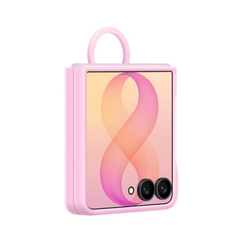 Etui Samsung Silicone Ring Magnet Cover do Samsung Galaxy Z Flip 8 z pierścieniem kompatybilne z MagSafe - różowe