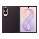 Etui Samsung Carbon Magnet Case do Samsung Galaxy Z Fold 8 kompatybilne z MagSafe + 2 szt. folii antyrefleksyjnej - czerwone