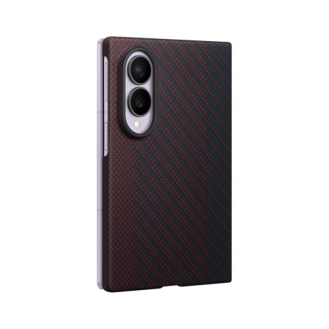 Etui Samsung Carbon Magnet Case do Samsung Galaxy Z Fold 8 kompatybilne z MagSafe + 2 szt. folii antyrefleksyjnej - czerwone