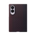 Etui Samsung Carbon Magnet Case do Samsung Galaxy Z Fold 8 kompatybilne z MagSafe + 2 szt. folii antyrefleksyjnej - czerwone