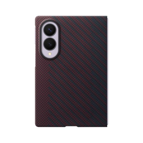 Etui Samsung Carbon Magnet Case do Samsung Galaxy Z Fold 8 kompatybilne z MagSafe + 2 szt. folii antyrefleksyjnej - czerwone