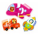 Puzzle Magnetyczne Pojazdy Nauka Środków Transportu Zestaw 30 el.